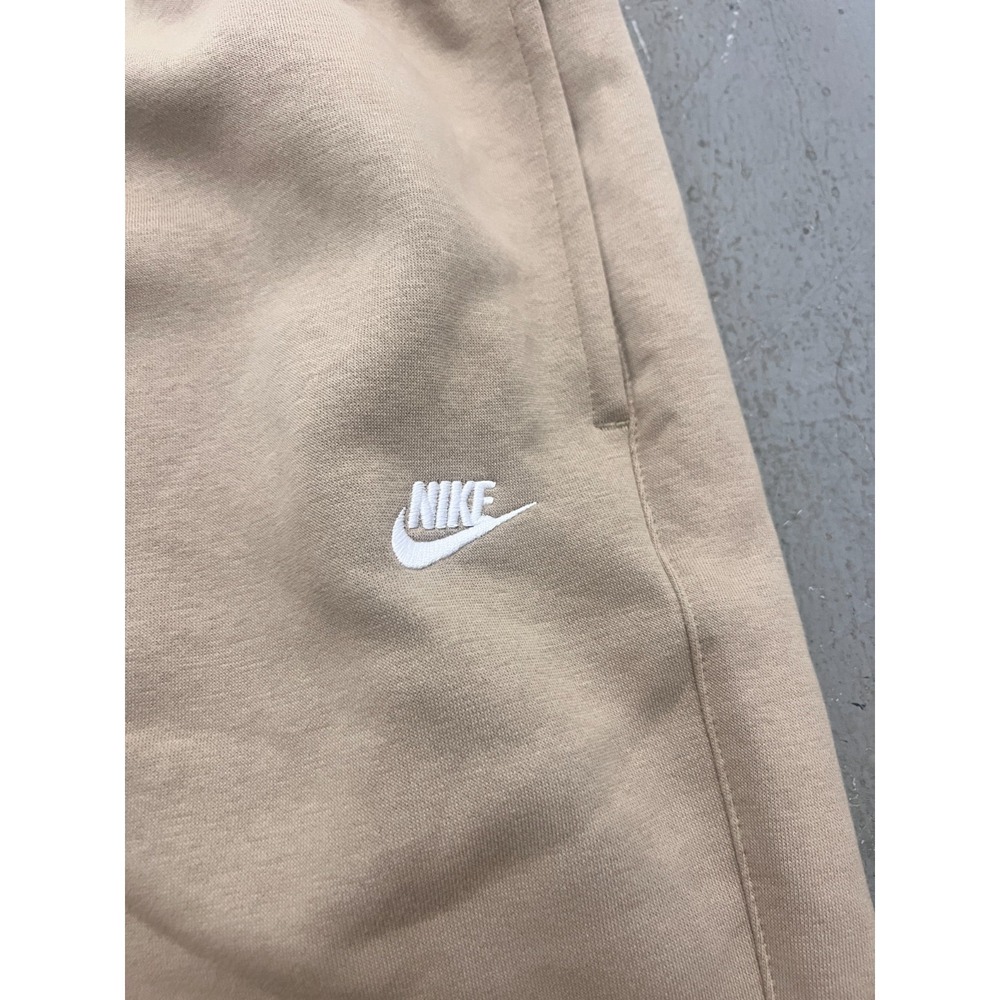 Nike Sweatpants Womens 2XL Beige Fleece Straight Leg Drawstring Activewear NWT - Picture 3 of 7